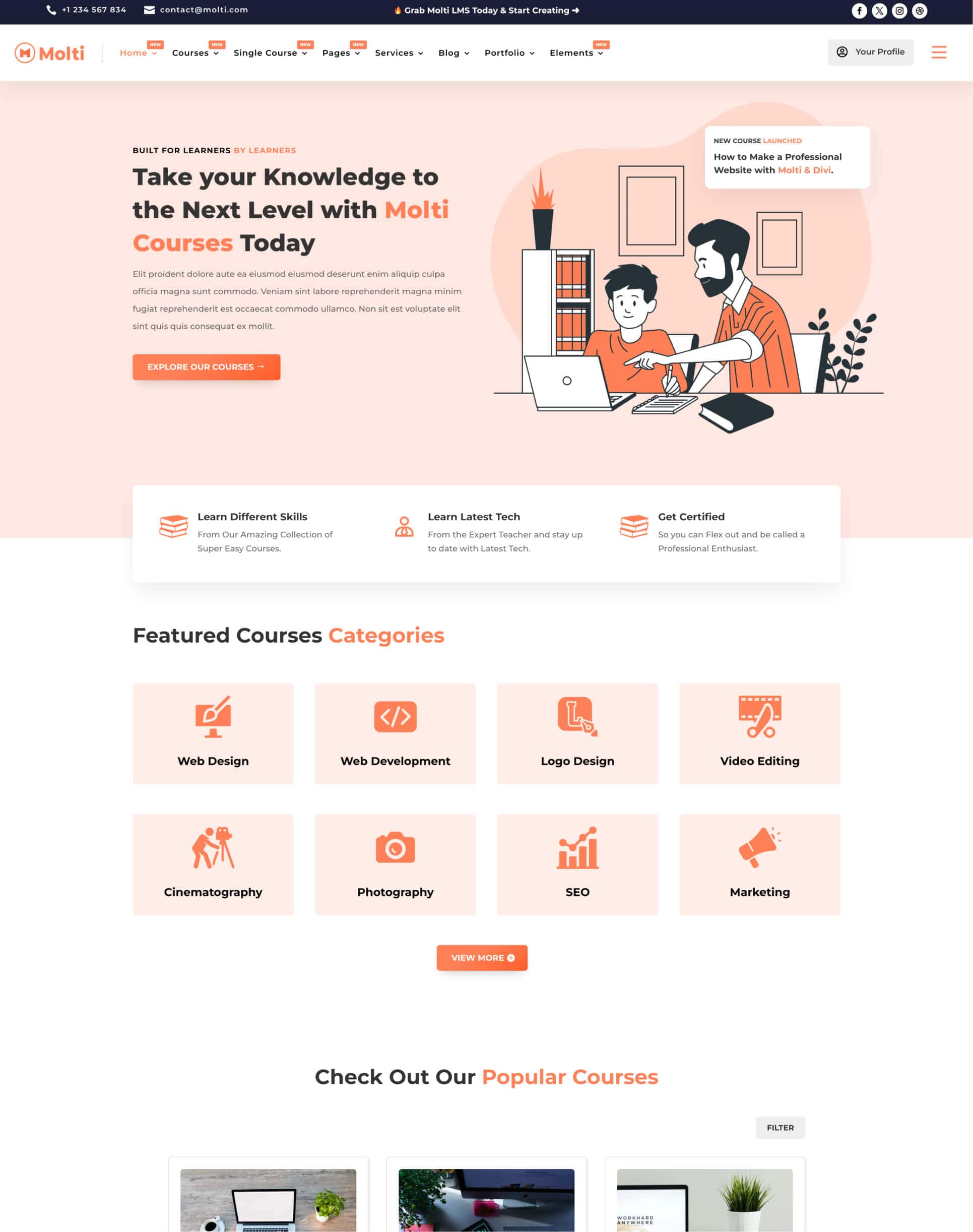 Molti LMS Home Image